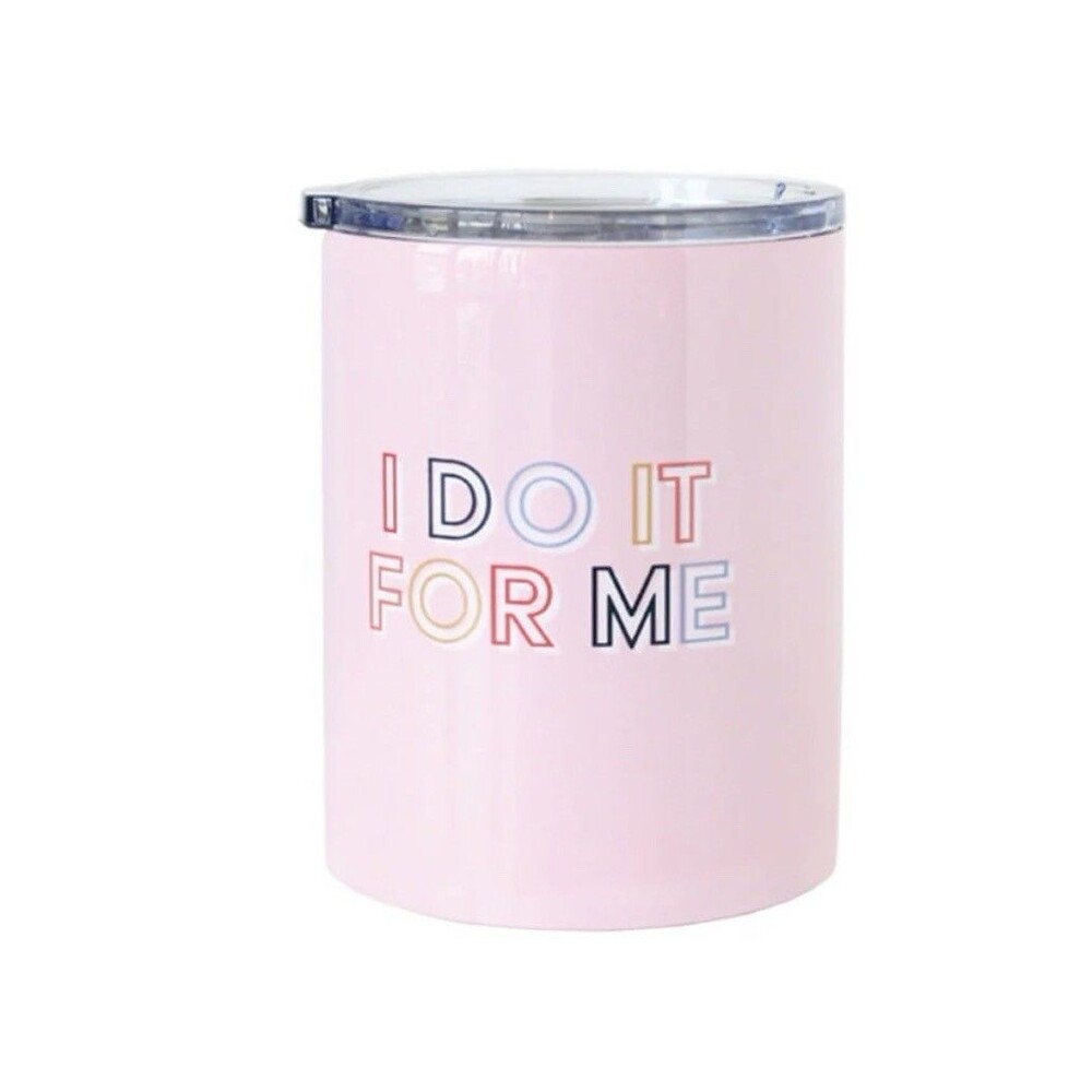 Slant Collections Stainless Steel Tumbler, 12-Ounce, "I Do It For Me"